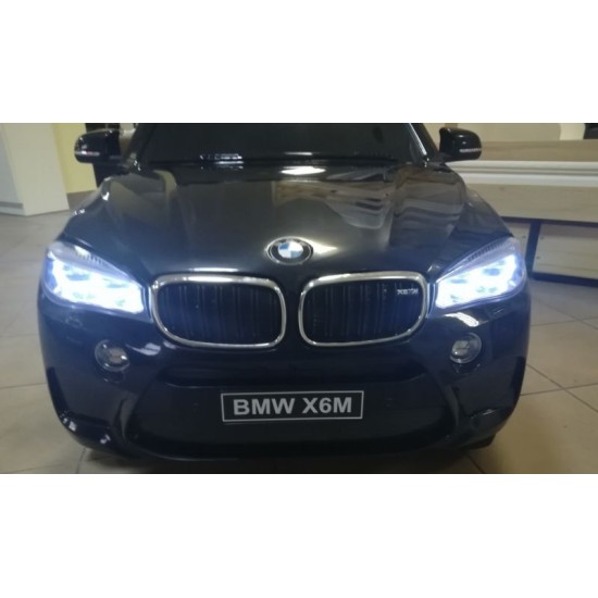 Vienvietis vaikiškas elektromobilis BMW X6M,  Juodas