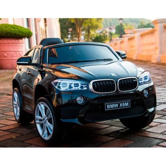 Vienvietis vaikiškas elektromobilis BMW X6M,  Juodas
