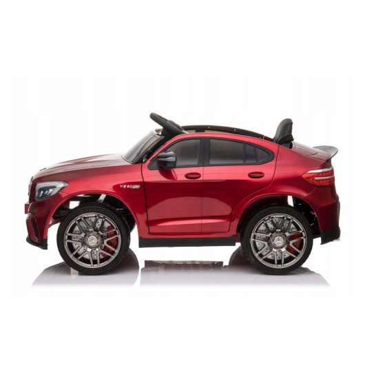 Vienvietis vaikiškas elektromobilis Mercedes Benz GLC 63S Lakuotas  4x4, Dark Red