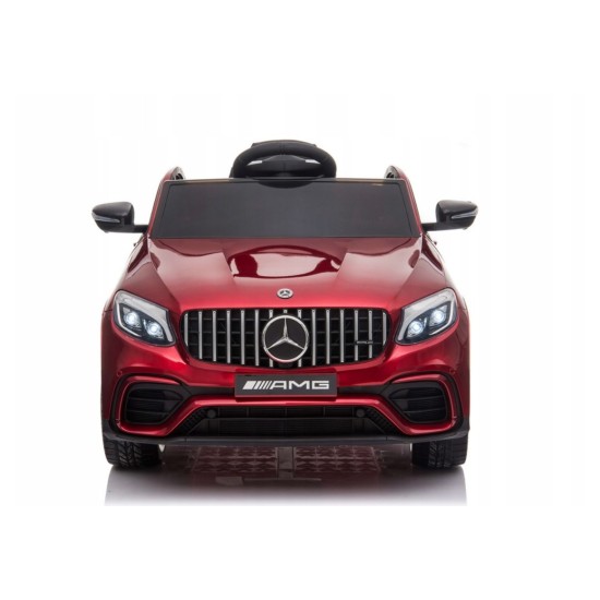 Vienvietis vaikiškas elektromobilis Mercedes Benz GLC 63S Lakuotas  4x4, Dark Red