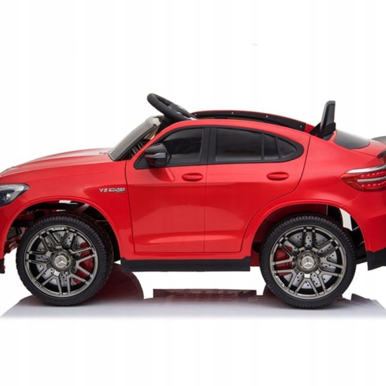 Vienvietis vaikiškas elektromobilis Mercedes Benz GLC 63S  4x4, Raudonas