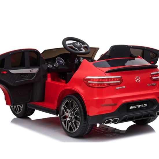 Vienvietis vaikiškas elektromobilis Mercedes Benz GLC 63S  4x4, Raudonas