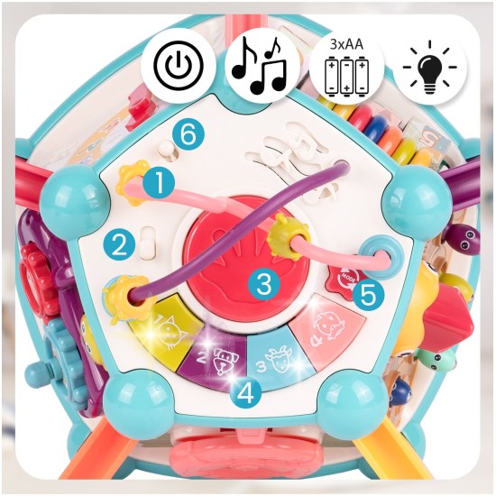 Ergoterapinis veiklos kubas magic box 7 in 1