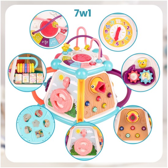 Ergoterapinis veiklos kubas magic box 7 in 1