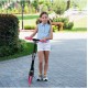 Aliuminis paspirtukas MALPLAY su dideliais 20 cm. ratais , Rose