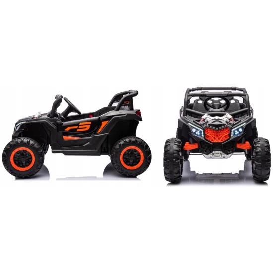 Elektromobilis vaikams Buggy UTV NEL-901 Black 4x4, Juodas