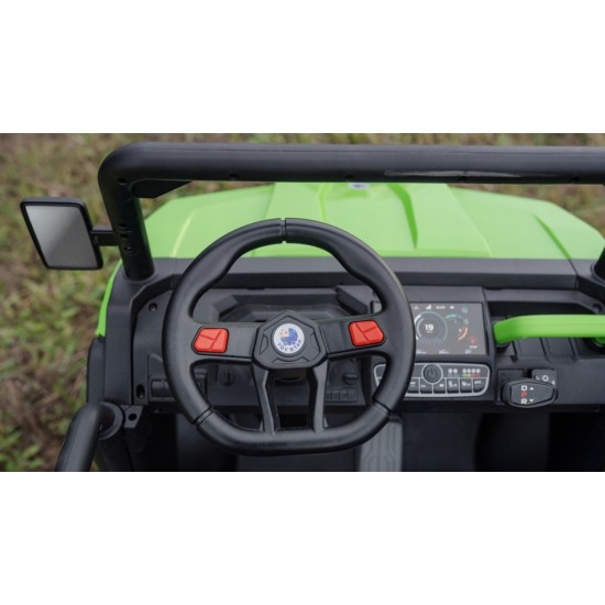 Dvivietis vaikiškas elektromobilis Farmer Truck, žalias 4x4 300 W