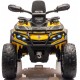 Elektrinis keturratis Quad Can Am Outlander 4x4 800W DK-CA005, geltonas