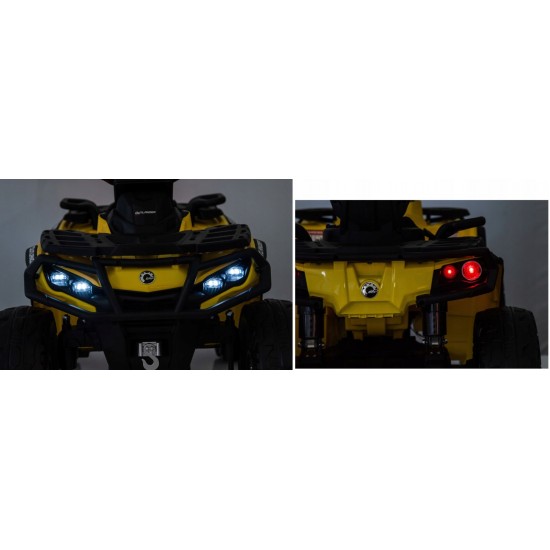 Elektrinis keturratis Quad Can Am Outlander 4x4 800W DK-CA005, geltonas
