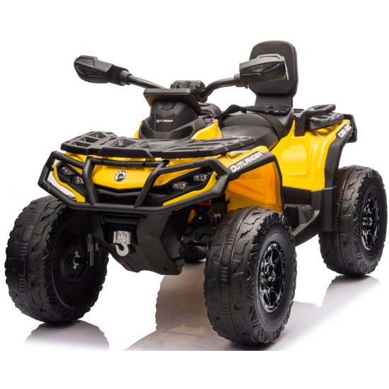 Elektrinis keturratis Quad Can Am Outlander 4x4 800W DK-CA005, geltonas