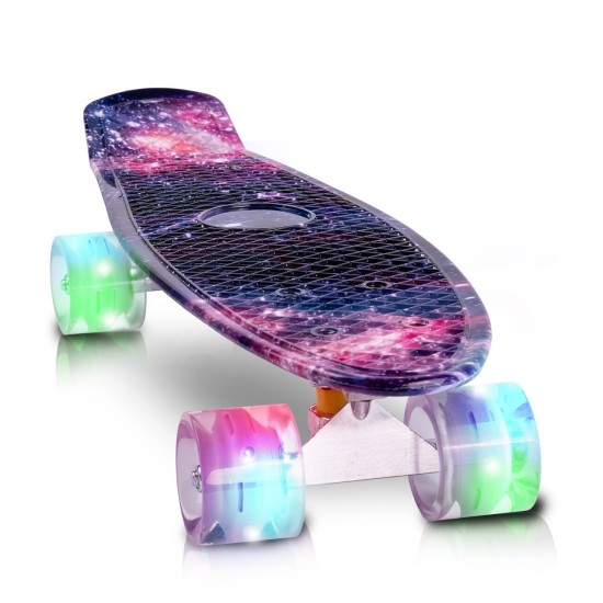 Vaikiška riedlentė su šviečiančiais LED ratais MalPlay, 56 cm