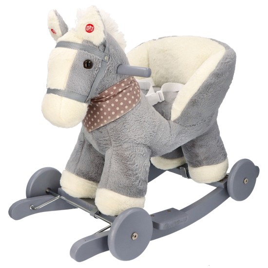 Muzikinis supamas arkliukas 2 in 1, Grey