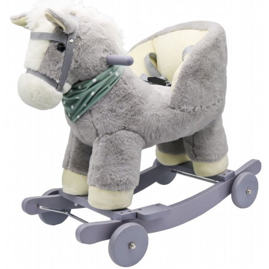 Muzikinis supamas arkliukas 2 in 1, Grey