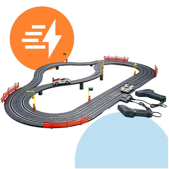 Automobilių trasa Top Turbo, 300 cm, 2 LED automobiliai, 2 valdikliai