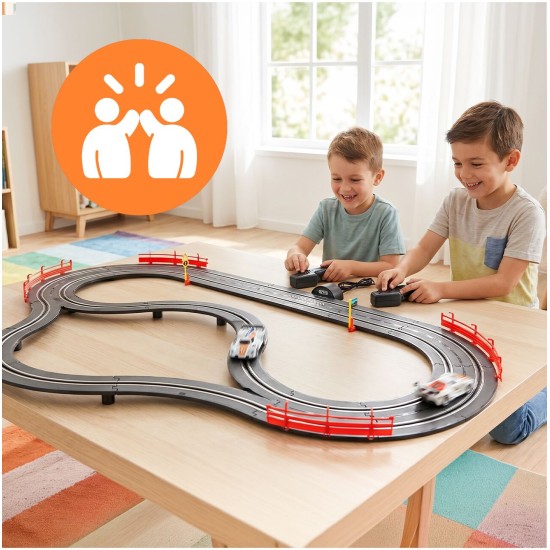 Automobilių trasa Top Turbo, 300 cm, 2 LED automobiliai, 2 valdikliai