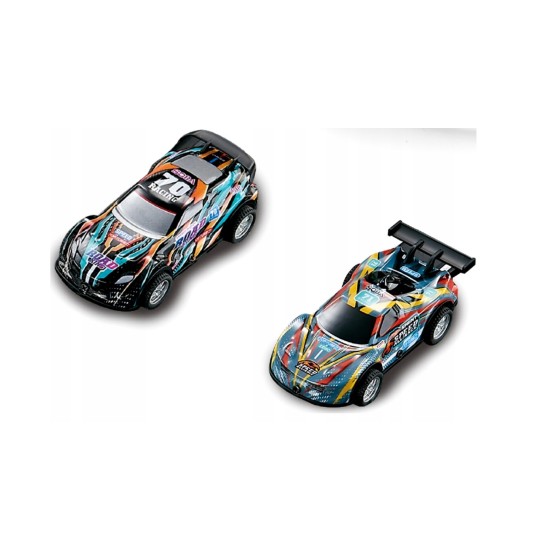Elektrinė lenktynių trasa 600 cm, 2 automobiliai, šviečiančios kilpos, 1:43