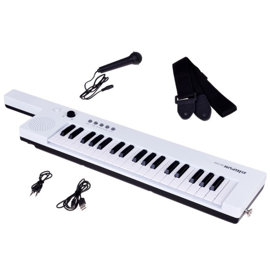 Elektroninis keyboardas vaikams su mikrofonu ir dirželiu, 37 klavišai
