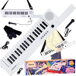 Elektroninis keyboardas vaikams su mikrofonu ir dirželiu, 37 klavišai