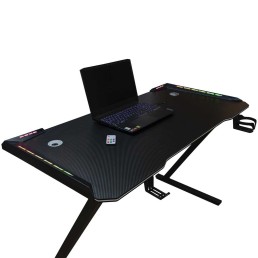 Kompiuterio stalas Gaming RGB KX2639 (120x60 cm, Juodas)