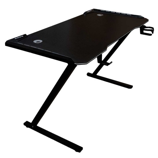 Kompiuterio stalas Gaming RGB KX2639 (120x60 cm, Juodas)