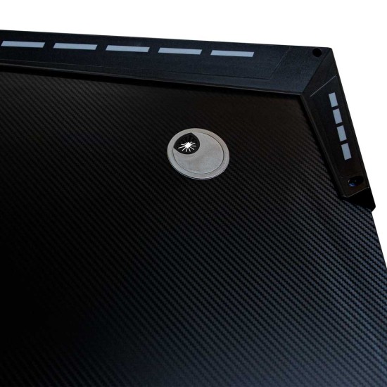 Kompiuterio stalas Gaming RGB KX2639 (120x60 cm, Juodas)