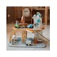 Medinė kosminė stotis – garažas su priedais Tooky Toy TJ903