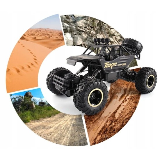 RC automobilis Rock Crawler 1:12 4WD METAL, žalias