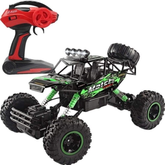 RC automobilis Rock Crawler 1:12 4WD METAL, žalias