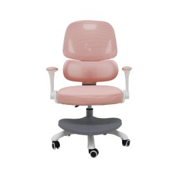 Vaikiška stalo kėdė, ergonomiška, pasukama, reguliuojamo aukščio, rožinės spalvos