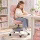 Vaikiška stalo kėdė, ergonomiška, pasukama, reguliuojamo aukščio, rožinės spalvos