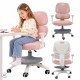 Vaikiška stalo kėdė, ergonomiška, pasukama, reguliuojamo aukščio, rožinės spalvos