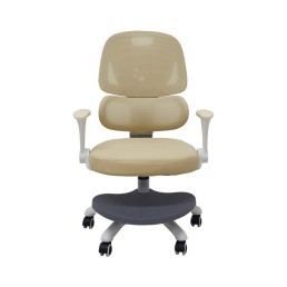 Vaikiška stalo kėdė, ergonomiška, pasukama, reguliuojamo aukščio, smėlio spalvos