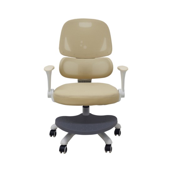 Vaikiška stalo kėdė, ergonomiška, pasukama, reguliuojamo aukščio, smėlio spalvos