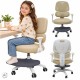 Vaikiška stalo kėdė, ergonomiška, pasukama, reguliuojamo aukščio, smėlio spalvos