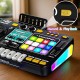 Vaikiškas DJ pultas su mikrofonu, pianino klaviatūra, Bluetooth ir DJ patefonu