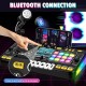 Vaikiškas DJ pultas su mikrofonu, pianino klaviatūra, Bluetooth ir DJ patefonu