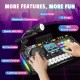 Vaikiškas DJ pultas su mikrofonu, pianino klaviatūra, Bluetooth ir DJ patefonu
