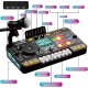Vaikiškas DJ pultas su mikrofonu, pianino klaviatūra, Bluetooth ir DJ patefonu