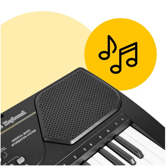 Vaikiškas pianinas  - sintezatorius su mikrofonu ir kėdute - mėlynas Music