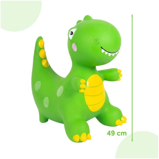 Pripučiamas guminis šokliukas Dinozauras su pompa, 49 cm