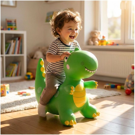 Pripučiamas guminis šokliukas Dinozauras su pompa, 49 cm