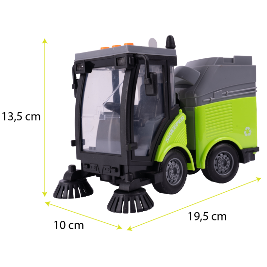 Automobilio transporto priemonės, šlavimo - šiukšliavežės su ledinėmis šviesomis ir garsais