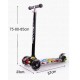 Triratis paspirtukas scooter su Led ratais Graffiti White