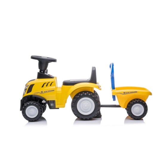 Vaikiškas traktorius su priekaba ir priedais New Holland , geltonas