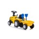 Vaikiškas traktorius su priekaba ir priedais New Holland , geltonas