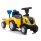 Vaikiškas traktorius su priekaba ir priedais New Holland , geltonas