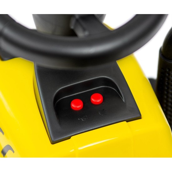 Vaikiškas traktorius su priekaba ir priedais New Holland , geltonas