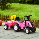 Vaikiškas traktorius su priekaba ir priedais New Holland , rožinis