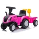 Vaikiškas traktorius su priekaba ir priedais New Holland , rožinis