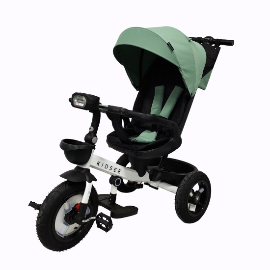 Vaikiškas triratukas su miego funkcija RAPTOR AIR, Mint 7in1